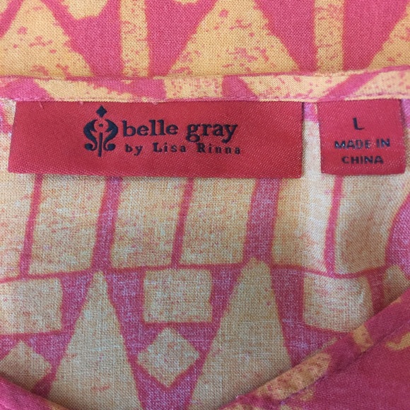 Belle Gray/ Lisa Rina Boho Poncho Top Size L - Picture 6 of 8